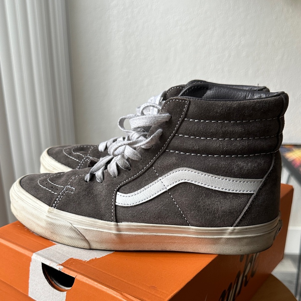 Vans Charcoal / White High-Top Sneakers